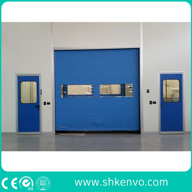 Industrial Automatic Self Repairing PVC Fabric High Speed Fast Rapid Aaction Overhead Rolling or Roller up Shutter Garage Door